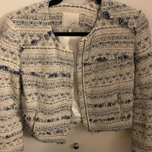 Joie pattern and fringe tesita jacket